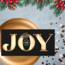 Logo d'entreprise Joy moderne en pin noir et métal