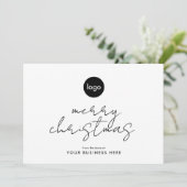 Cartes Pour Fêtes Annuelles Logo d'entreprise Joyeux Noël (Debout devant)