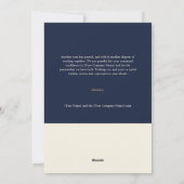Cartes Pour Fêtes Annuelles Logo d'entreprise minimaliste Navy Gold Berry (Dos)