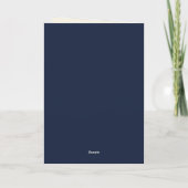 Cartes Pour Fêtes Annuelles Logo d'entreprise minimaliste Navy Or Arbres (Dos)