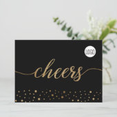 Cartes Pour Fêtes Annuelles Logo d'entreprise moderne Cheval Script Faux Gold (Debout devant)