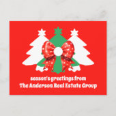 Cartes Pour Fêtes Annuelles Logo d'entreprise moderne modifiable QR Code Noël (Devant)