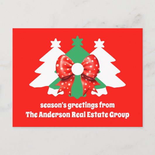 Cartes Pour Fêtes Annuelles Logo d'entreprise moderne modifiable QR Code Noël (Devant)