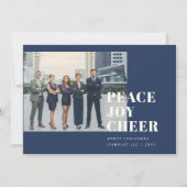 Cartes Pour Fêtes Annuelles Logo d'entreprise personnalisé minimal (Devant)