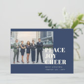 Cartes Pour Fêtes Annuelles Logo d'entreprise personnalisé minimal (Debout devant)