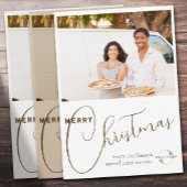 Cartes Pour Fêtes Annuelles Logo d'entreprise personnalisé, photo d'équipe et