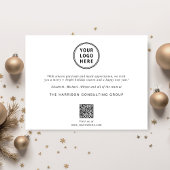 Cartes Pour Fêtes Annuelles Logo d'entreprise QR Code Arbres de Noël Entrepris