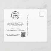 Cartes Pour Fêtes Annuelles Logo d'entreprise QR Code Entreprise Noël (Dos)