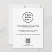 Cartes Pour Fêtes Annuelles Logo d'entreprise QR Code Wreath Entreprise Noël (Dos)