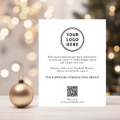 Cartes Pour Fêtes Annuelles Logo d'entreprise QR Code Wreath Entreprise Noël