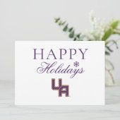 Cartes Pour Fêtes Annuelles Logo des initiales de l'Université d'Albany (Debout devant)