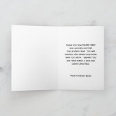 Cartes Pour Fêtes Annuelles Logo du Merci de Noël des entreprises (Intérieur)