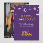 Cartes Pour Fêtes Annuelles Logo d'UAlbany Dane Train (Devant / Derrière)