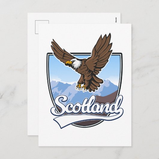 Cartes Pour Fêtes Annuelles Logo écossais de voyage (Devant / Derrière)