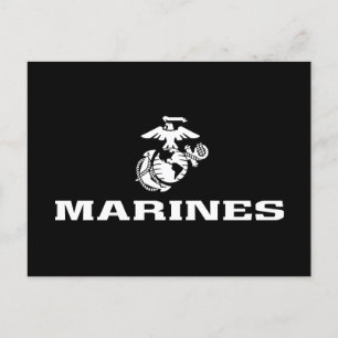 Cartes Pour Fêtes Annuelles Logo empilé USMC - Blanc