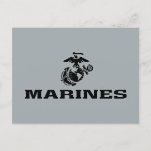 Cartes Pour Fêtes Annuelles Logo en noir empilé USMC
