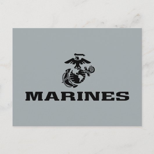Cartes Pour Fêtes Annuelles Logo en noir empilé USMC (Devant)