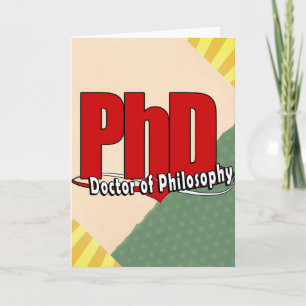 Cartes Pour Fêtes Annuelles LOGO GRAND DOCTEUR DE PhD ROUGE DE PHILOSOPHIE