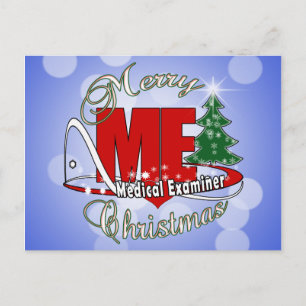 CARTES POUR FÊTES ANNUELLES LOGO NOËL MOI EXAMINATEUR MÉDICALE