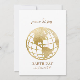 Cartes Pour Fêtes Annuelles Logo Peace & Joie Sauvegardons la Planète Terre Jo