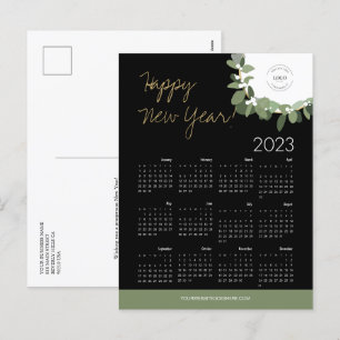 Cartes Pour Fêtes Annuelles Logo personnalisé du calendrier de la nouvelle ann