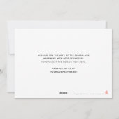 Cartes Pour Fêtes Annuelles Logo personnalisé Élégant Simple Bleu Or Noël (Dos)