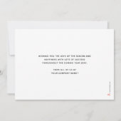 Cartes Pour Fêtes Annuelles Logo personnalisé Élégant Simple Bleu Or Noël (Dos)