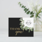 Cartes Pour Fêtes Annuelles Logo personnalisé Wreath moderne Merci d'affaires (Debout devant)