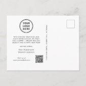 Cartes Pour Fêtes Annuelles Logo photo d'entreprise QR Code Entreprise Noël (Dos)