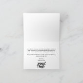 Cartes Pour Fêtes Annuelles Logo professionnel de Noël photo pliée (Intérieur)