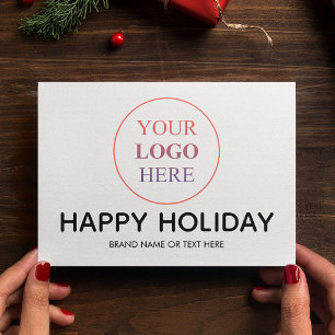 Cartes Pour Fêtes Annuelles Logo Professionnel Personnalisé – Aucune Commande