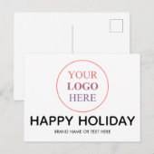 Cartes Pour Fêtes Annuelles Logo Professionnel Personnalisé - Pas De Commande  (Devant / Derrière)