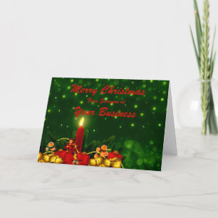 Cartes Pour Fêtes Annuelles Logo & Promo Business Joyeux voeux de Noël