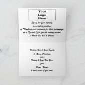 Cartes Pour Fêtes Annuelles Logo & Promo Business Joyeux voeux de Noël (Intérieur)