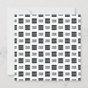 Cartes Pour Fêtes Annuelles Logo simple à répétition 2 Blanc