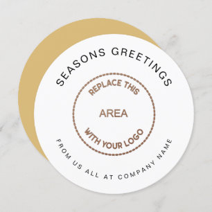 Cartes Pour Fêtes Annuelles Logo Simple Entreprise QR Code Noël