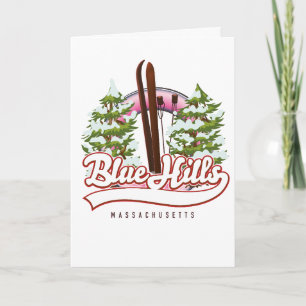 Cartes Pour Fêtes Annuelles logo ski Blue Hills Massachusetts