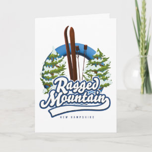 Cartes Pour Fêtes Annuelles Logo ski de Ragged Mountain New Hampshire