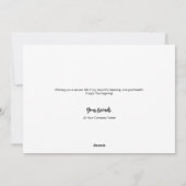 Cartes Pour Fêtes Annuelles Logo sur mesure bon thanksgiving Foliting d'automn (Dos)