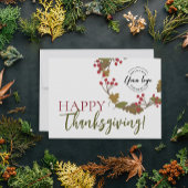 Cartes Pour Fêtes Annuelles Logo sur mesure bon thanksgiving Foliting d'automn