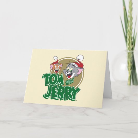 Cartes Pour Fêtes Annuelles Logo Tom et Jerry Holiday (Devant)