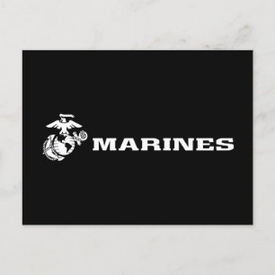 Cartes Pour Fêtes Annuelles Logo USMC - Blanc