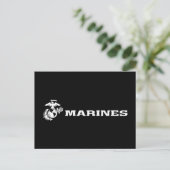 Cartes Pour Fêtes Annuelles Logo USMC - Blanc (Debout devant)