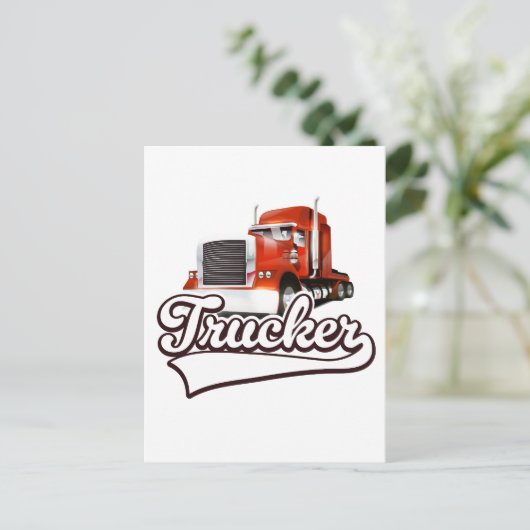 Cartes Pour Fêtes Annuelles Logo vintage du camion (Debout devant)