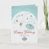Cartes Pour Fêtes Annuelles Logo Whimsical Fun Winter Joy Hand Drawn Business (Devant)