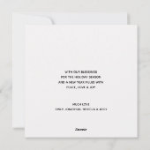 Cartes Pour Fêtes Annuelles Loin Dans Un Manger Paroles Scène De Nativité Bleu (Dos)