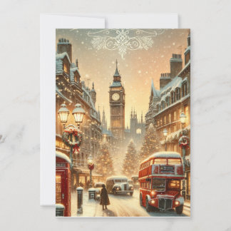 Cartes Pour Fêtes Annuelles London's Festive Splendor - Vibrant Christmas Car