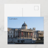 Cartes Pour Fêtes Annuelles Londres - La National Gallery (Devant / Derrière)