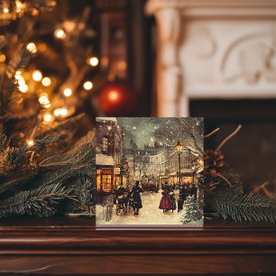 Cartes Pour Fêtes Annuelles Londres victorien, merveilleux hiver