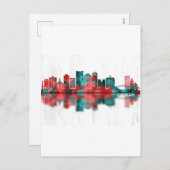 Cartes Pour Fêtes Annuelles Long Beach California Skyline (Devant / Derrière)